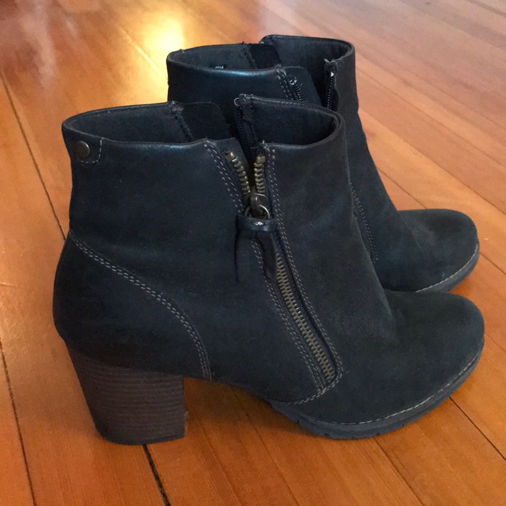 Clarks Heeled Leather Booties